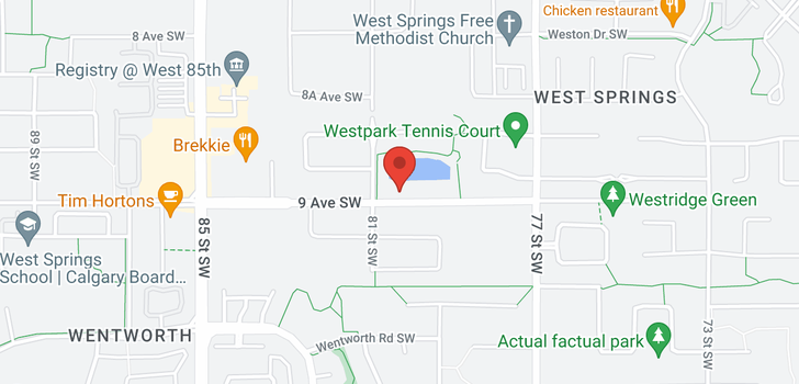 map of 8132 9 Avenue SW